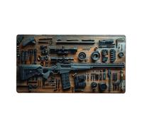 Cool Build Parts - Alfombrilla grande para juegos, elegante protector de escritorio con goma, tamaño para laptop y escritorio, alfombrilla de escritorio para teclado y alfombrilla de mouse (estilo A