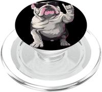 Cool Bulldog Inglés con Gafas De Sol Rock Mano Signo Metal PopSockets PopGrip para MagSafe