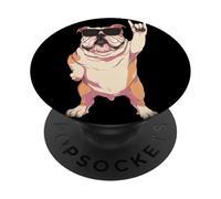 Cool Bulldog Rock Hand Sign Gafas de Sol Rebel Graphic Inglés PopSockets PopGrip Adhesivo