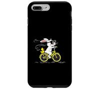Cool Bunny on a Yellow Bicycle with Duck Cute Cartoon Ride Carcasa para iPhone 7 Plus/8 Plus