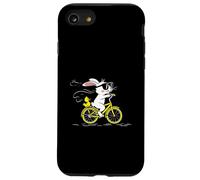 Cool Bunny on a Yellow Bicycle with Duck Cute Cartoon Ride Carcasa para iPhone SE (2020) / 7 / 8