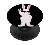 Cool Bunny Rock On Funny Rabbit - Gafas de Sol PopSockets PopGrip Adhesivo