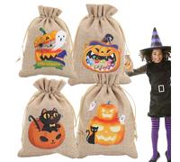 Cool Buongolone Spot - Bolsas De Dulces De Maquillaje, 4 Piezas De Halloween Bodie Bolsas | Festival De Tela No Tejida Tratada Para La Fiesta Del Mensajero BEG, Bolsas De Regalo Paquetes De I