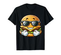 Cool Burger Happy Fast Food Gafas De Sol Verano Grunge Camiseta