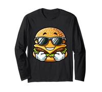 Cool Burger Happy Fast Food Gafas De Sol Verano Grunge Manga Larga