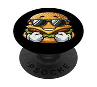 Cool Burger Happy Fast Food Gafas De Sol Verano Grunge PopSockets PopGrip Adhesivo