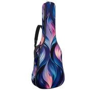 Cool Butterflies - Funda acolchada para guitarra acústica con bolsillos ajustables para correa de hombro, Multicolor 02, 42.9x16.9x4.7 in, Mochila informal
