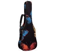 Cool Butterflies - Funda acolchada para guitarra acústica con bolsillos ajustables para correa de hombro, Multicolor 06, 42.9x16.9x4.7 in, Mochila informal