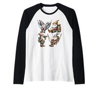 Cool Camping Gnomes For Dad Life and Mom Hikers Funny Hiking Camiseta Manga Raglan