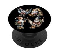 Cool Camping Gnomes For Dad Life and Mom Hikers Funny Hiking PopSockets PopGrip Adhesivo