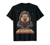 Cool Capybara Jugando ajedrez Inteligente Animal Jaque Mate Camiseta