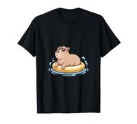 Cool Capybara Pool Float Gafas de Sol de Verano Camiseta