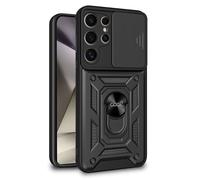 Cool Carcasa AntiShock con Anillo de Sujeción Negro para Samsung S928 Galaxy S24 Ultra