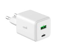 Cool Cargador Red Universal Ultra Fast Dual PD USB-C + USB 45W GaN Blanco