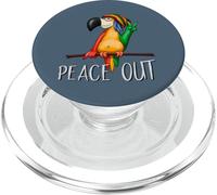 Cool Caricatura Rasta Bird Relajante Reggae Loro Paz PopSockets PopGrip para MagSafe
