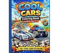 Cool Cars Coloring Book for Boys: Racing Legends: 35 High-Speed Race Cars and Supercars to Color | Includes Marker Test Page & Single-Sided Pages | Fun Activity Book for Kids Ages 4-8 (8.5 x 11 in)