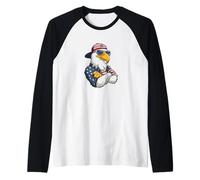 Cool Cartoon USA Eagle Camiseta Manga Raglan