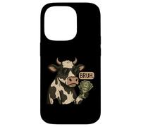 Cool Cash Cow Bruh Gafas de sol Dinero Divertido Animal Vaca Carcasa para iPhone 14 Pro