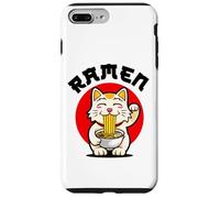 Cool Cat Eats Ramen Novelty Graphic Tees & Cool Designs Fun Carcasa para iPhone 7 Plus/8 Plus
