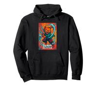 Cool Cat Enemy Hunter Illustration Novelty Graphic Designs Sudadera con Capucha