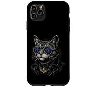 Cool Cat in Shades with City Lights Retro Streetwear Vibe Carcasa para iPhone 11 Pro MAX