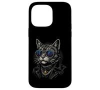 Cool Cat in Shades with City Lights Retro Streetwear Vibe Carcasa para iPhone 14 Pro MAX