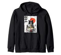Cool Cat Ramen Estética Japonesa Artwork Groovy Anime Cat Sudadera con Capucha
