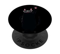 Cool Cat Vintage Style Black Cat Rock On Gafas de Sol Diseño PopSockets PopGrip Adhesivo