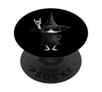 Cool Cat Wizard Vibes Rock On Hand Gesto PopSockets PopGrip Adhesivo