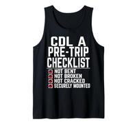 Cool CDL Trucker Art para Hombres Mujeres Camión Conductor CDL Camiseta sin Mangas