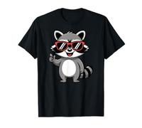 Cool Charming Raccoon with Sunglasses Camiseta