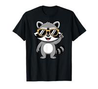 Cool Charming Raccoon with Sunglasses Camiseta