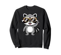 Cool Charming Raccoon with Sunglasses Sudadera