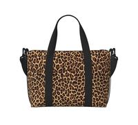 Cool Cheetah Leopard Duffel Bags para viajes, bolsas de viaje ligeras Oxford para artículos personales para mujeres, bolsas de gimnasio ideales para hombres, Black, Talla única