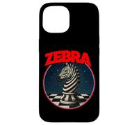 Cool Chess Horse in Zebra Style Illustration Graphic Designs Carcasa para iPhone 15