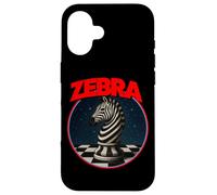 Cool Chess Horse in Zebra Style Illustration Graphic Designs Carcasa para iPhone 16