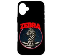 Cool Chess Horse in Zebra Style Illustration Graphic Designs Carcasa para iPhone 16 Plus