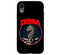 Cool Chess Horse in Zebra Style Illustration Graphic Designs Carcasa para iPhone XR
