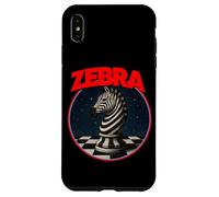 Cool Chess Horse in Zebra Style Illustration Graphic Designs Carcasa para iPhone XS MAX