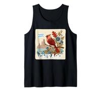 Cool Chicago Bird con Vista a la Ciudad para los Amantes de la Naturaleza Camiseta sin Mangas