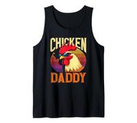 Cool Chicken Daddy Rooster Retro Gafas de Sol Farming Dad Camiseta sin Mangas