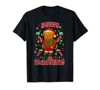 Cool Christmas Teddy Bear Illustration Graphic Designs Camiseta