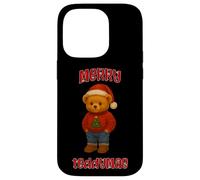 Cool Christmas Teddy Bear Illustration Graphic Designs Carcasa para iPhone 14 Pro