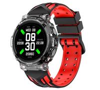Cool Clever Reloj Smartwatch Silicona Negro/Rojo (Llamadas, Salud, Deporte)