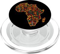 Cool Colorful África Mapa Hombres Mujeres Kente Amante Africano PopSockets PopGrip para MagSafe