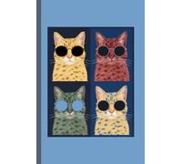 Cool Colorful Cats: Cat Themed Login Password Book-Small 4 x 6 Inches Internet Password Keeper Organizer with Alphabetized Pages, Holds Logins, Websites and Notes, Travel Pocket Sized Journal