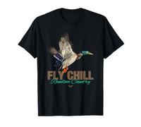 Cool Colorful Mallard Duck Fly Chill Random Country Graphic Camiseta