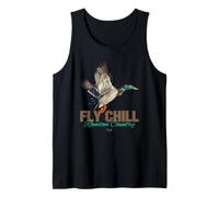 Cool Colorful Mallard Duck Fly Chill Random Country Graphic Camiseta sin Mangas