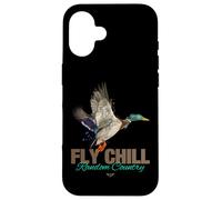 Cool Colorful Mallard Duck Fly Chill Random Country Graphic Carcasa para iPhone 16