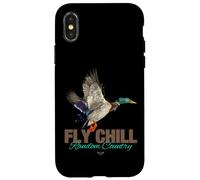 Cool Colorful Mallard Duck Fly Chill Random Country Graphic Carcasa para iPhone X/XS